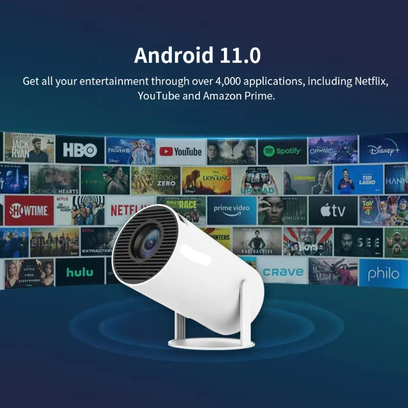 Proyector Magcubic Hy300 4K Android 11 Dual Wifi6 200 ANSI Allwinner H713  BT5.0 1080P 1280*720P proyector de cine en casa al aire libre