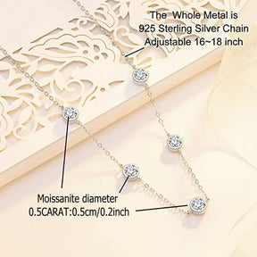 Colar de Moissanite Estilo Bubble Fashion