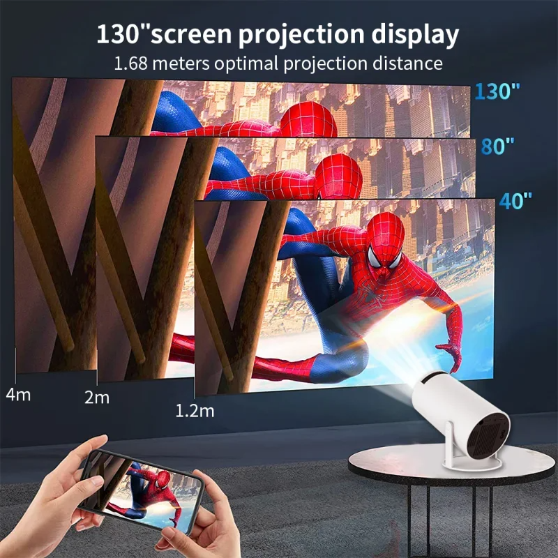 Proyector Portátil Transpeed Android 11,Wifi 4K Flexible 180° Cine En Casa