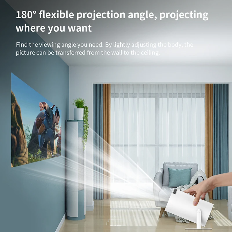 proyector inteligente proyector portátil 5G cine en casa (color: HY300,  tamaño: enchufe de la UE)